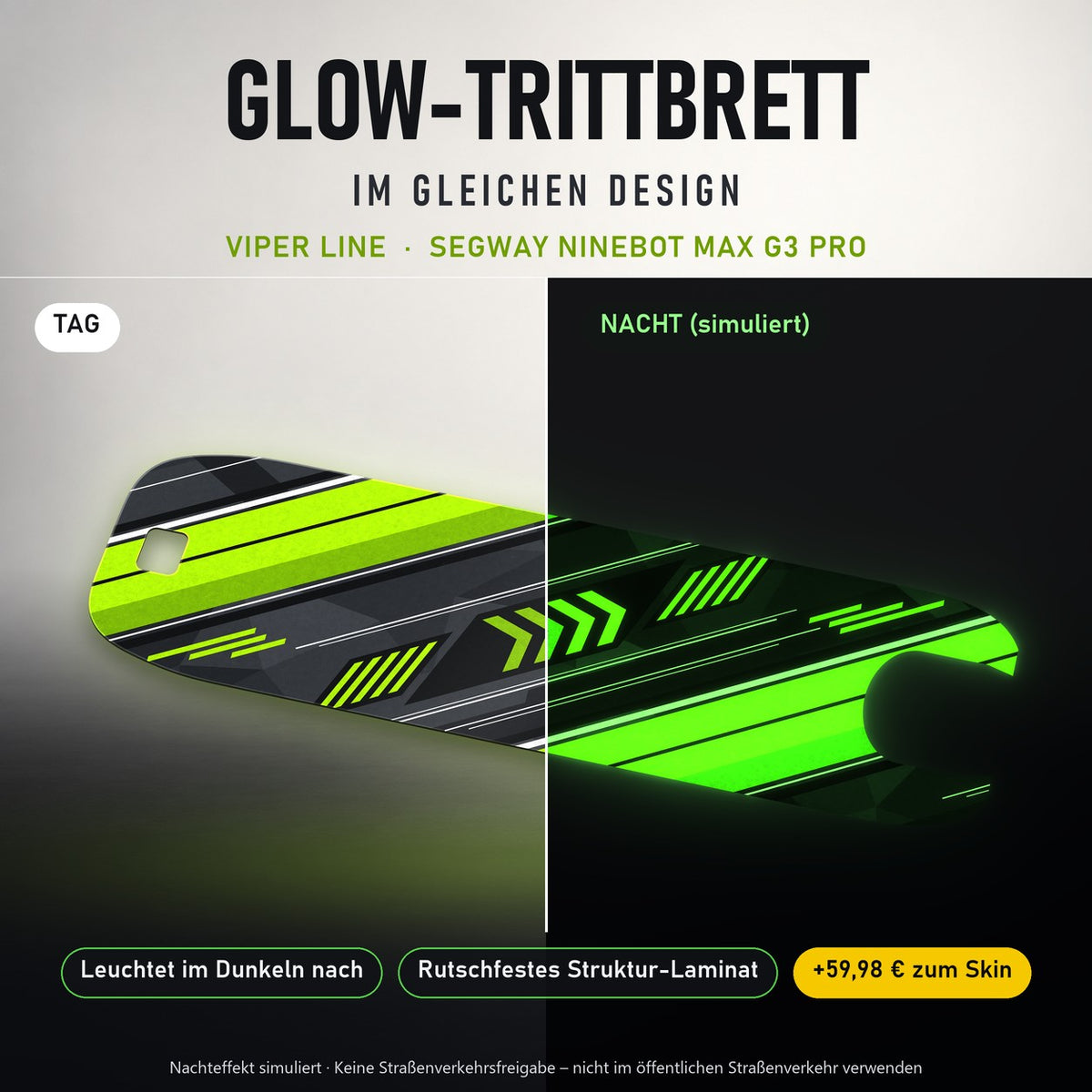 Glow-Trittbrett – VIPER LINE, Tag/Nacht