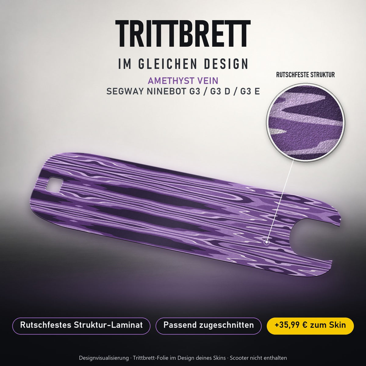 Trittbrett im gleichen Design – AMETHYST VEIN