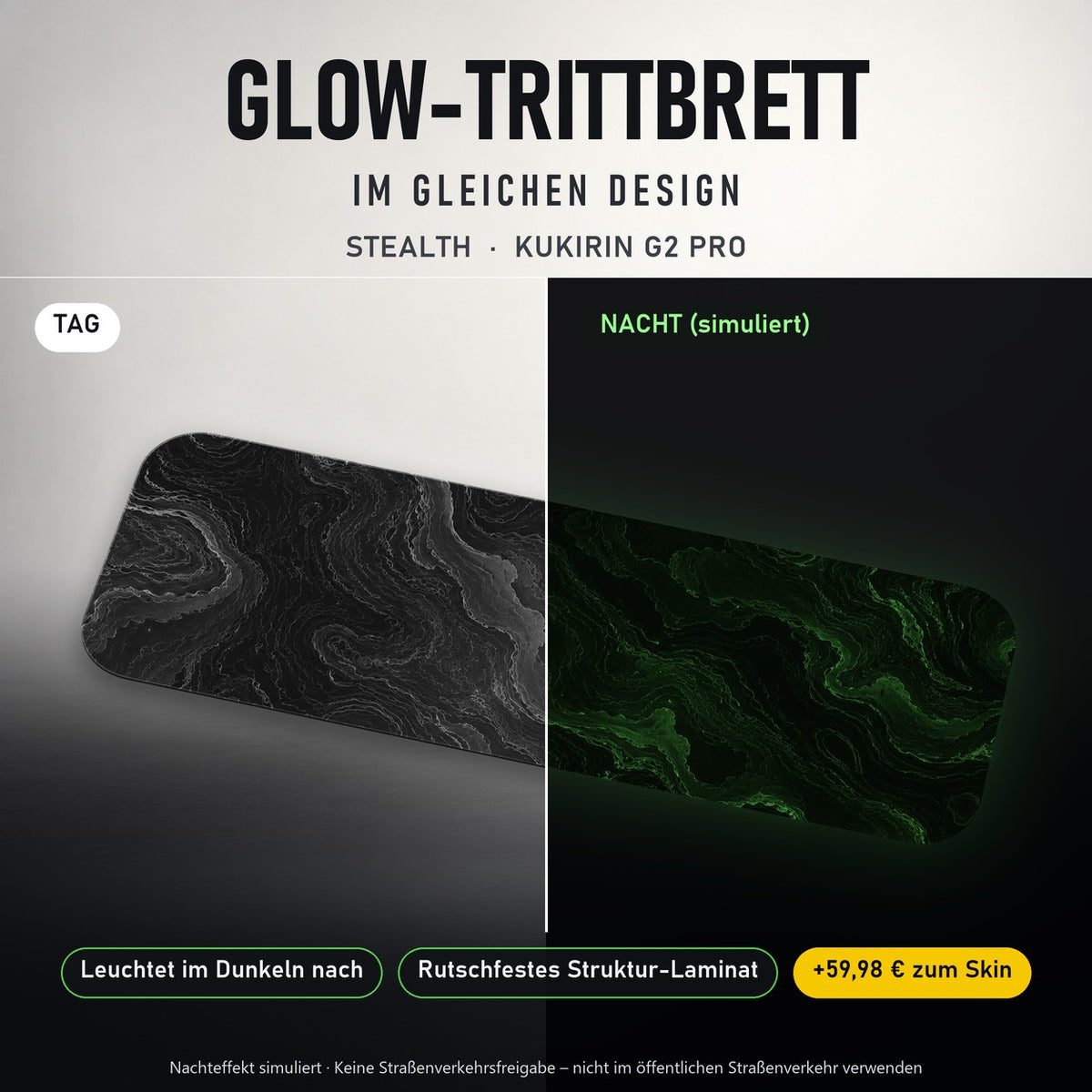 Glow-Trittbrett – STEALTH, Tag/Nacht