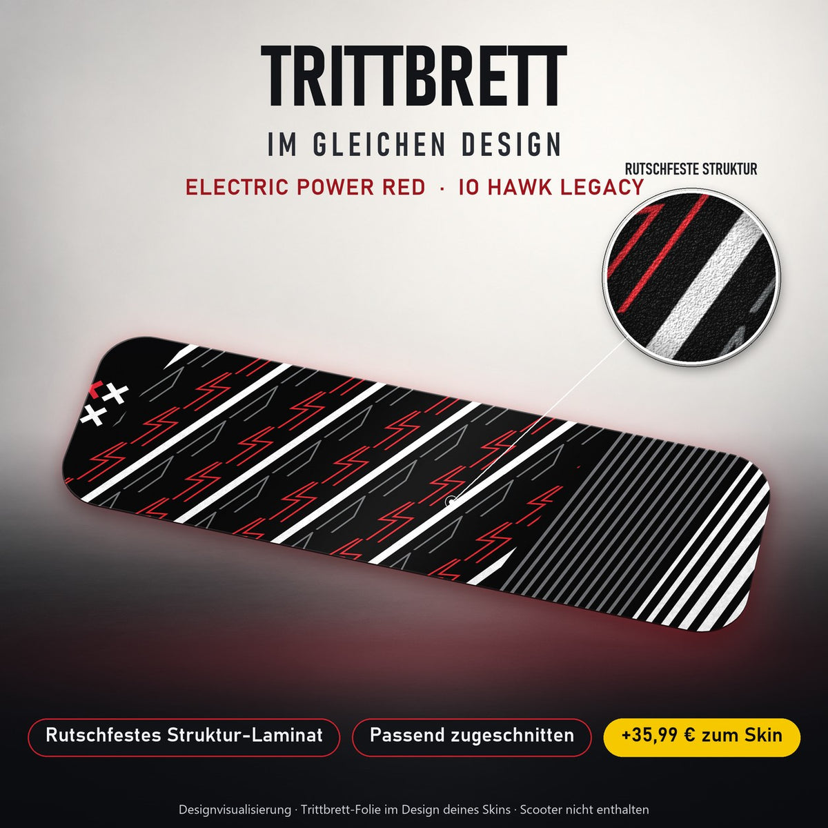 Trittbrett im gleichen Design – ELECTRIC POWER RED