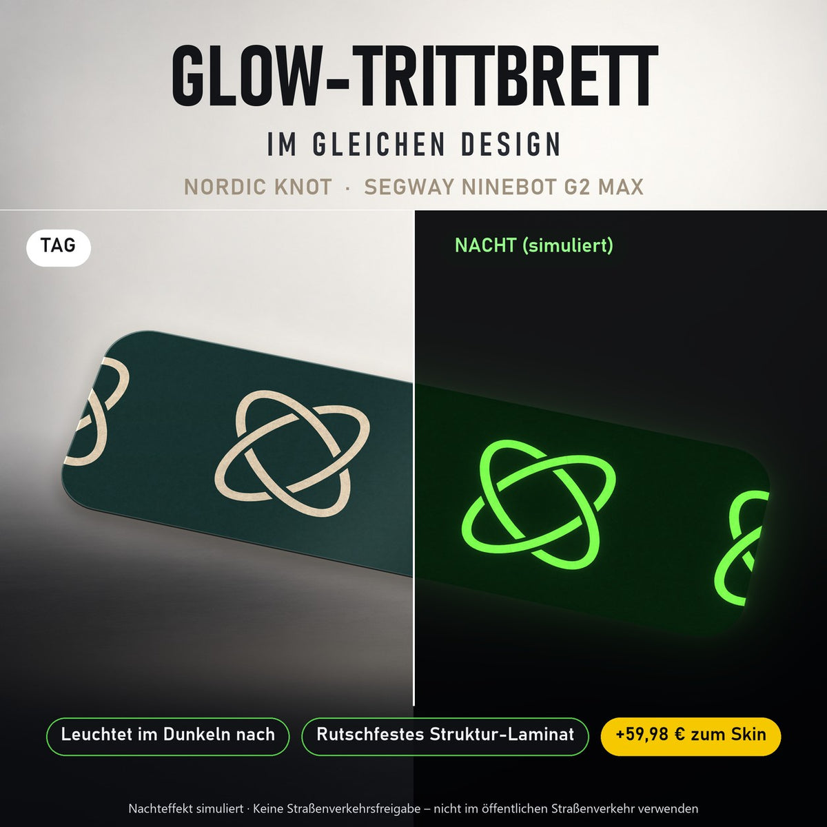 Glow-Trittbrett – NORDIC KNOT, Tag/Nacht