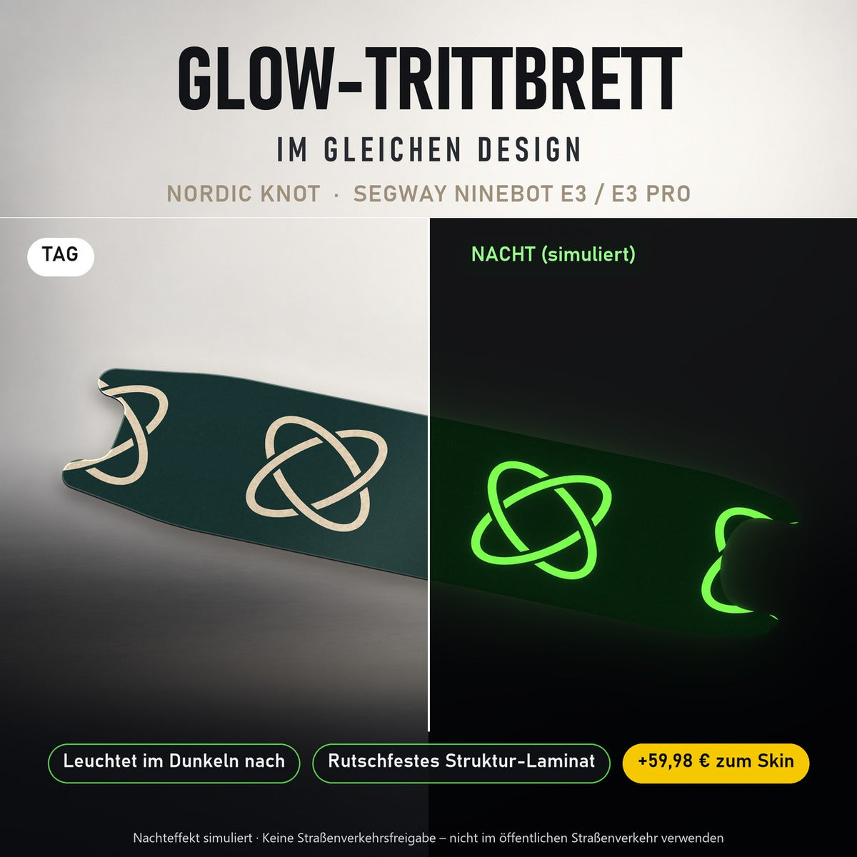 Glow-Trittbrett – NORDIC KNOT, Tag/Nacht