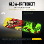 Glow-Trittbrett – CRIMSON DRAGON YELLOW, Tag/Nacht