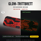 Glow-Trittbrett – RED SECTOR, Tag/Nacht