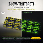Glow-Trittbrett – YELLOW CYBER CAMOUFLAGE, Tag/Nacht