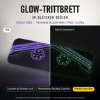 Glow-Trittbrett – VIOLET GRID, Tag/Nacht