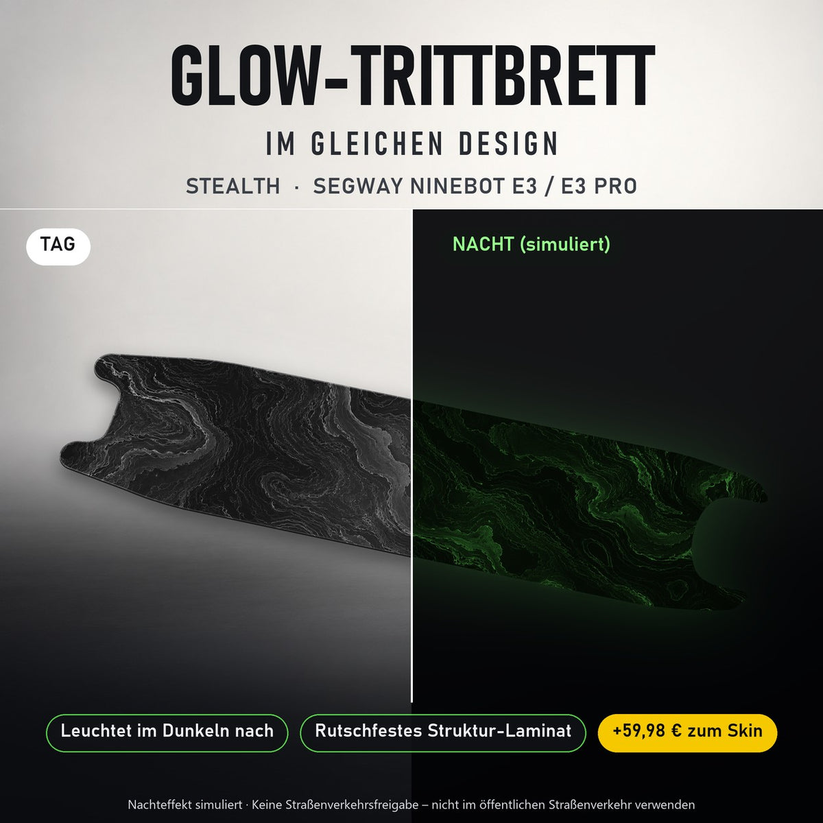 Glow-Trittbrett – STEALTH, Tag/Nacht