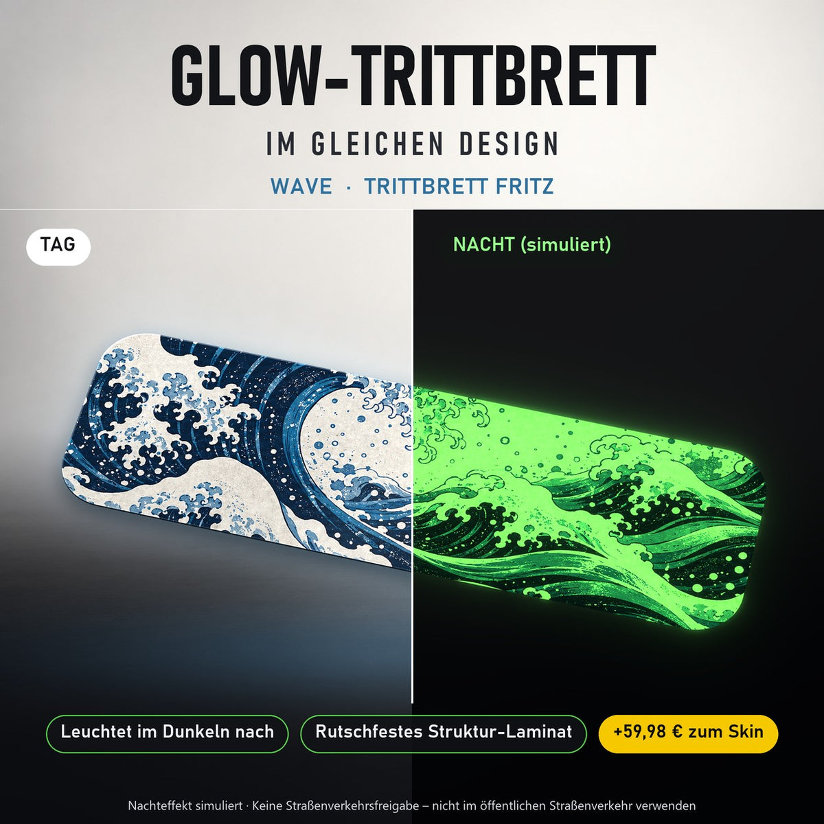 Glow-Trittbrett – WAVE, Tag/Nacht