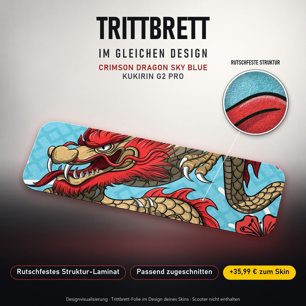 Trittbrett im gleichen Design – CRIMSON DRAGON SKY BLUE