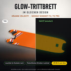 Glow-Trittbrett – ORANGE VELOCITY, Tag/Nacht
