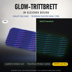 Glow-Trittbrett – VIOLET VOLTAGE, Tag/Nacht