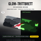 Glow-Trittbrett – URBAN RED CAMO, Tag/Nacht