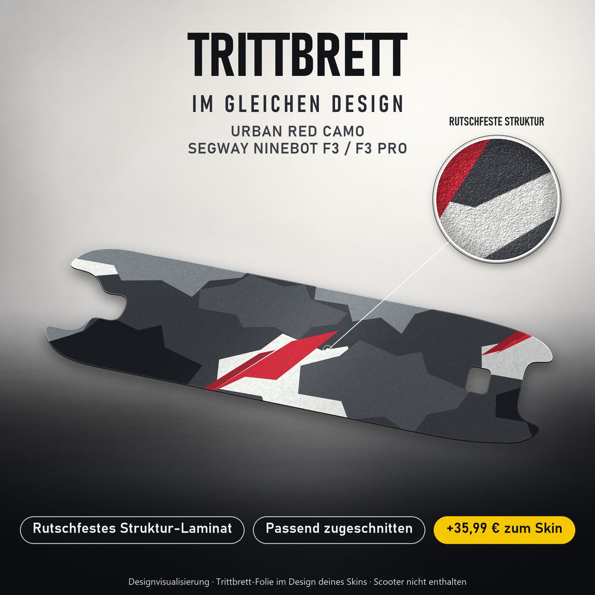 Trittbrett im gleichen Design – URBAN RED CAMO
