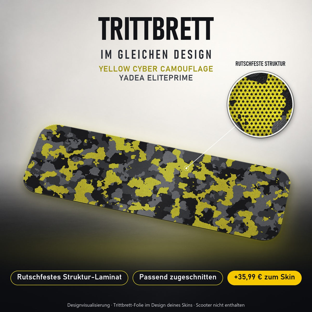 Trittbrett im gleichen Design – YELLOW CYBER CAMOUFLAGE