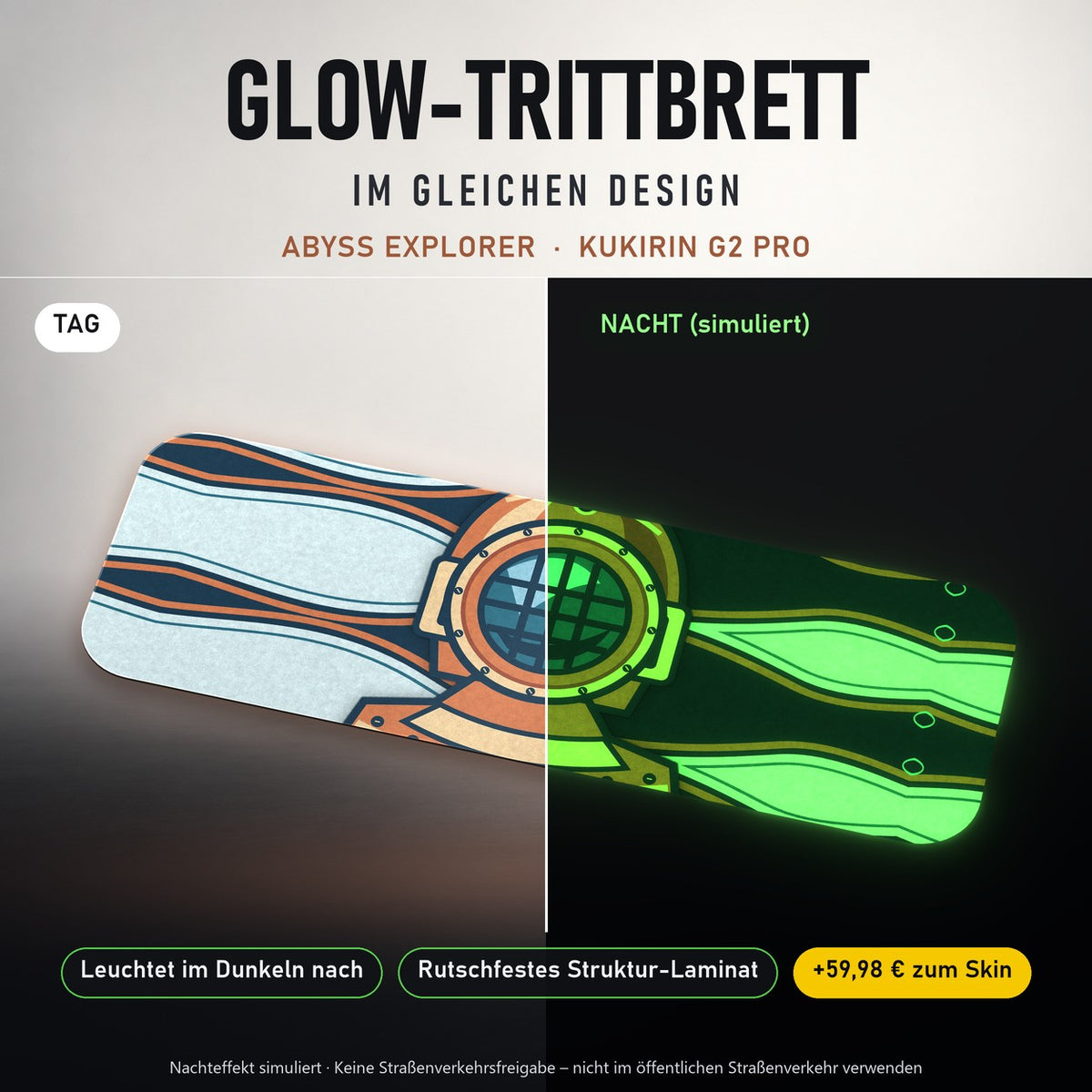 Glow-Trittbrett – ABYSS EXPLORER, Tag/Nacht