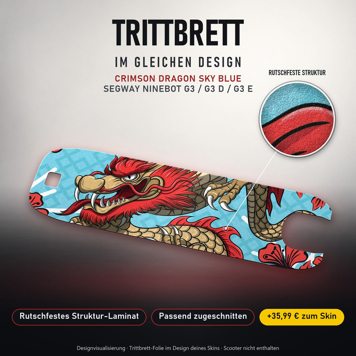 Trittbrett im gleichen Design – CRIMSON DRAGON SKY BLUE