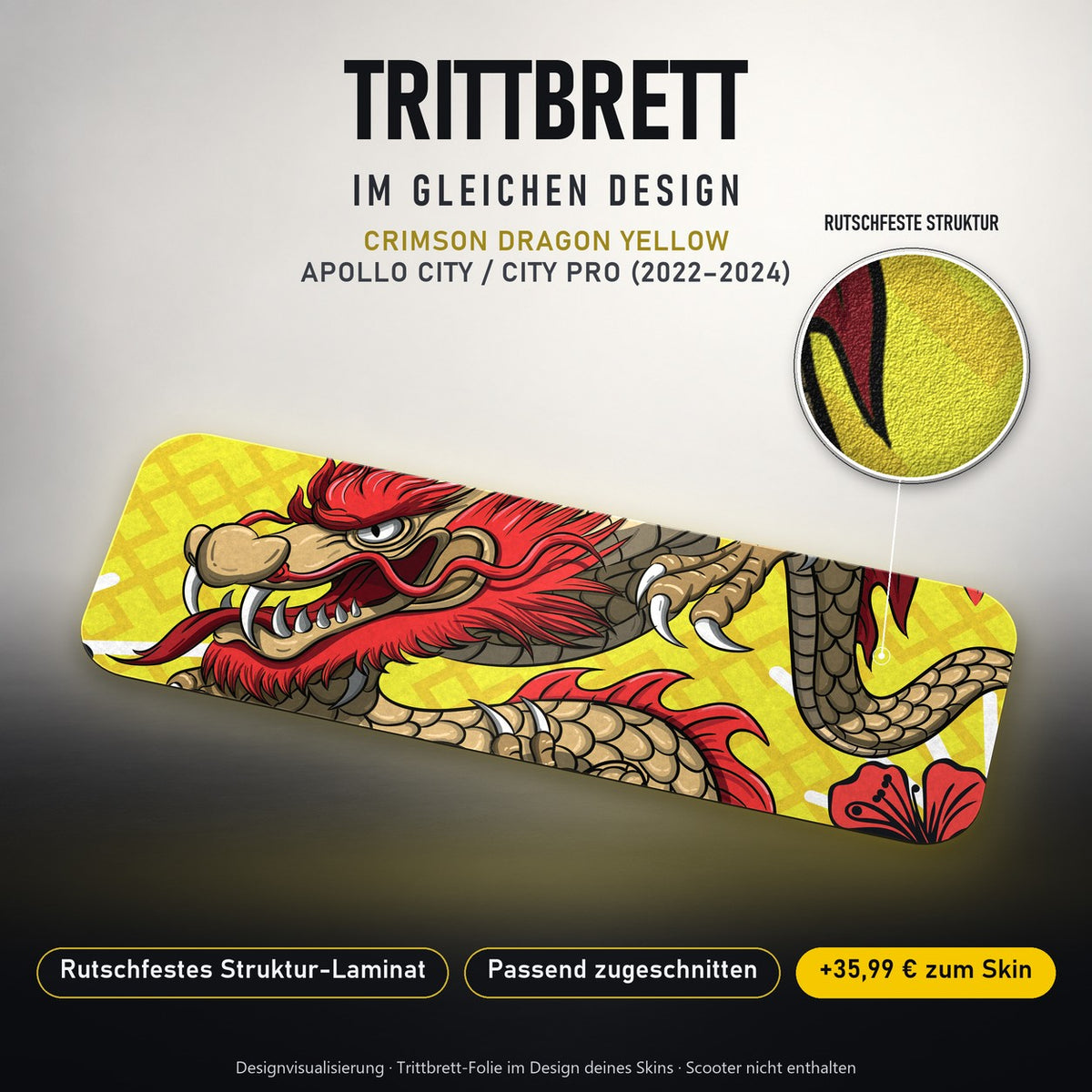 Trittbrett im gleichen Design – CRIMSON DRAGON YELLOW