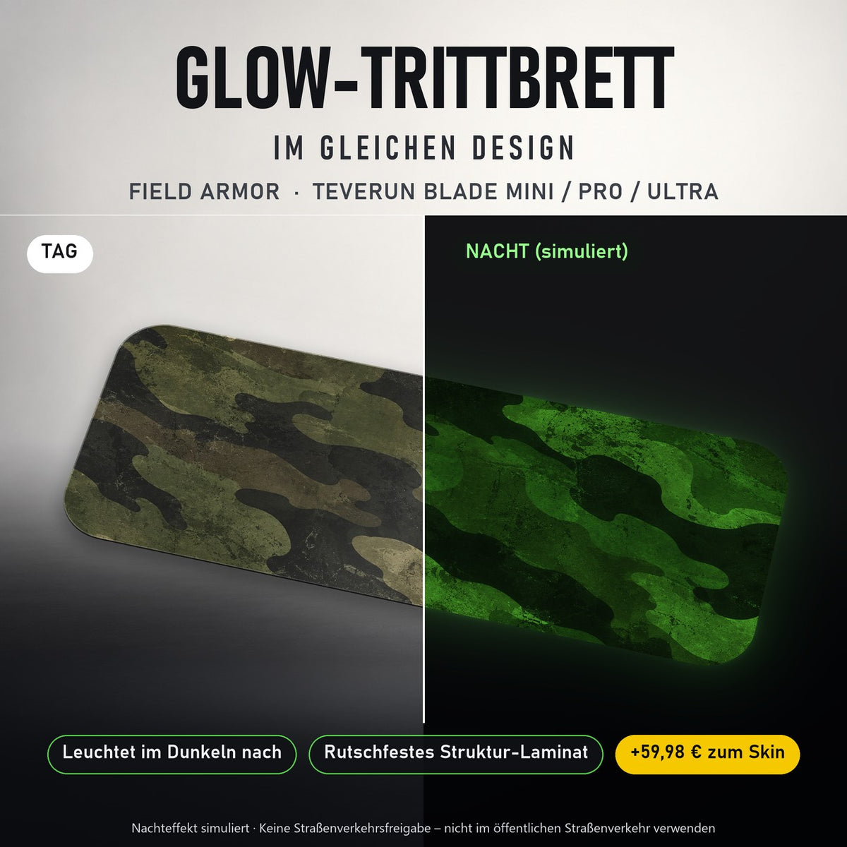 Glow-Trittbrett – FIELD ARMOR, Tag/Nacht