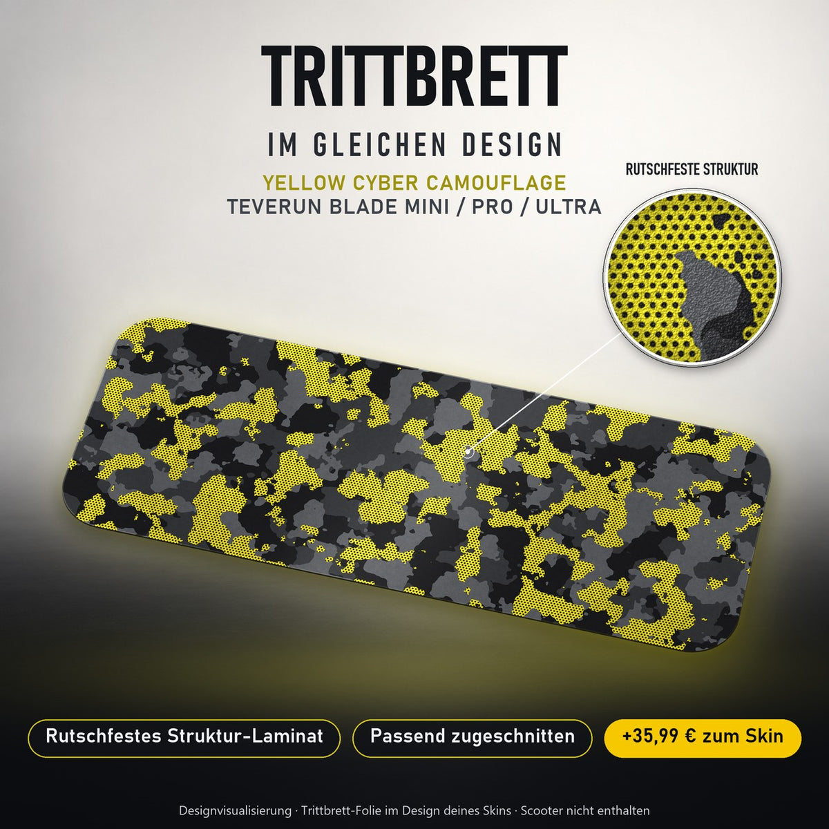 Trittbrett im gleichen Design – YELLOW CYBER CAMOUFLAGE