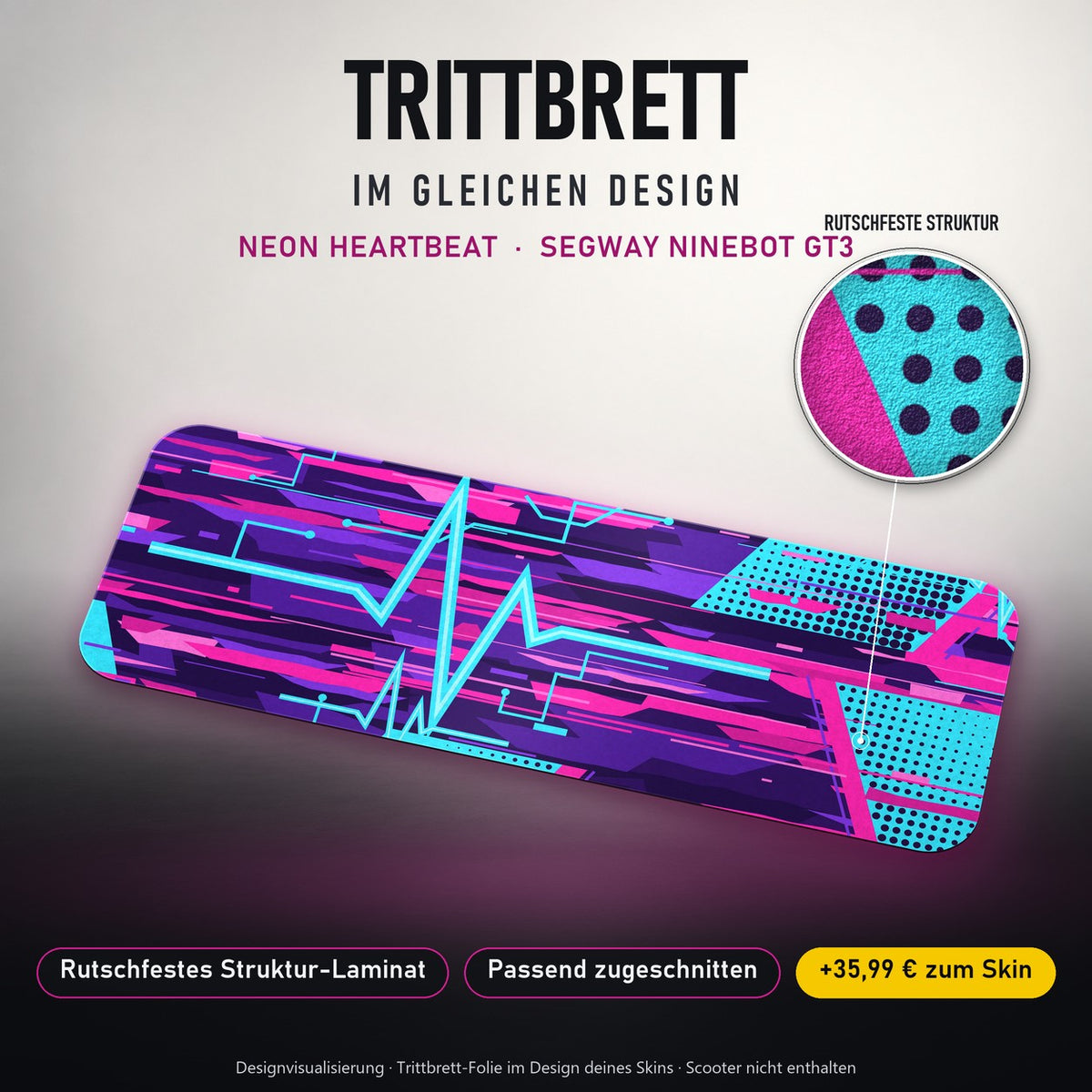 Trittbrett im gleichen Design – NEON HEARTBEAT