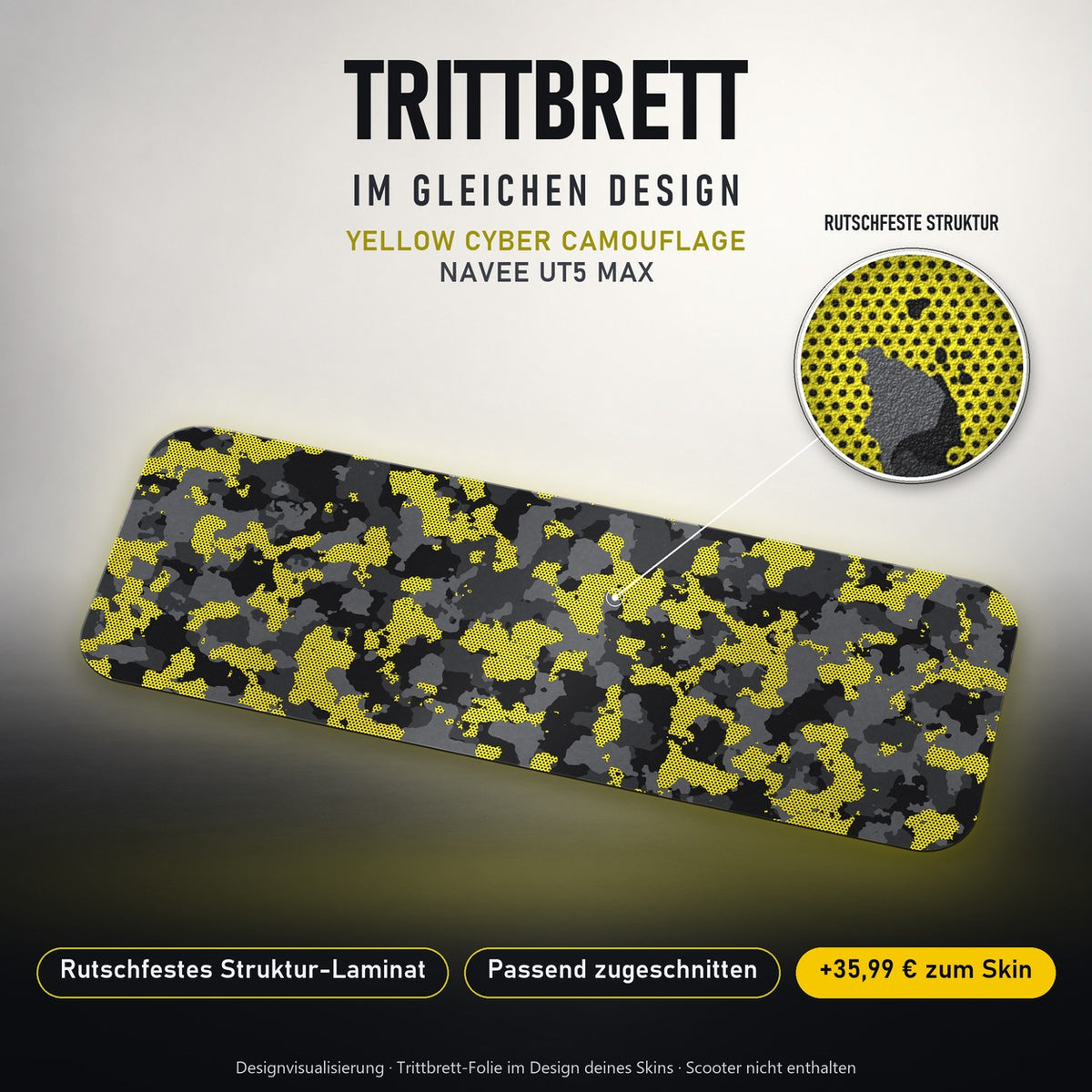 Trittbrett im gleichen Design – YELLOW CYBER CAMOUFLAGE