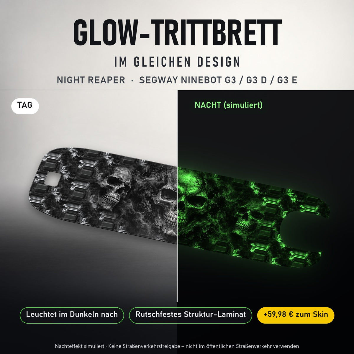 Glow-Trittbrett – NIGHT REAPER, Tag/Nacht