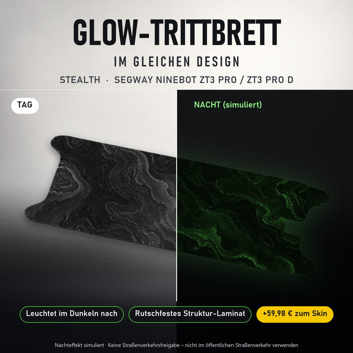 Glow-Trittbrett – STEALTH, Tag/Nacht