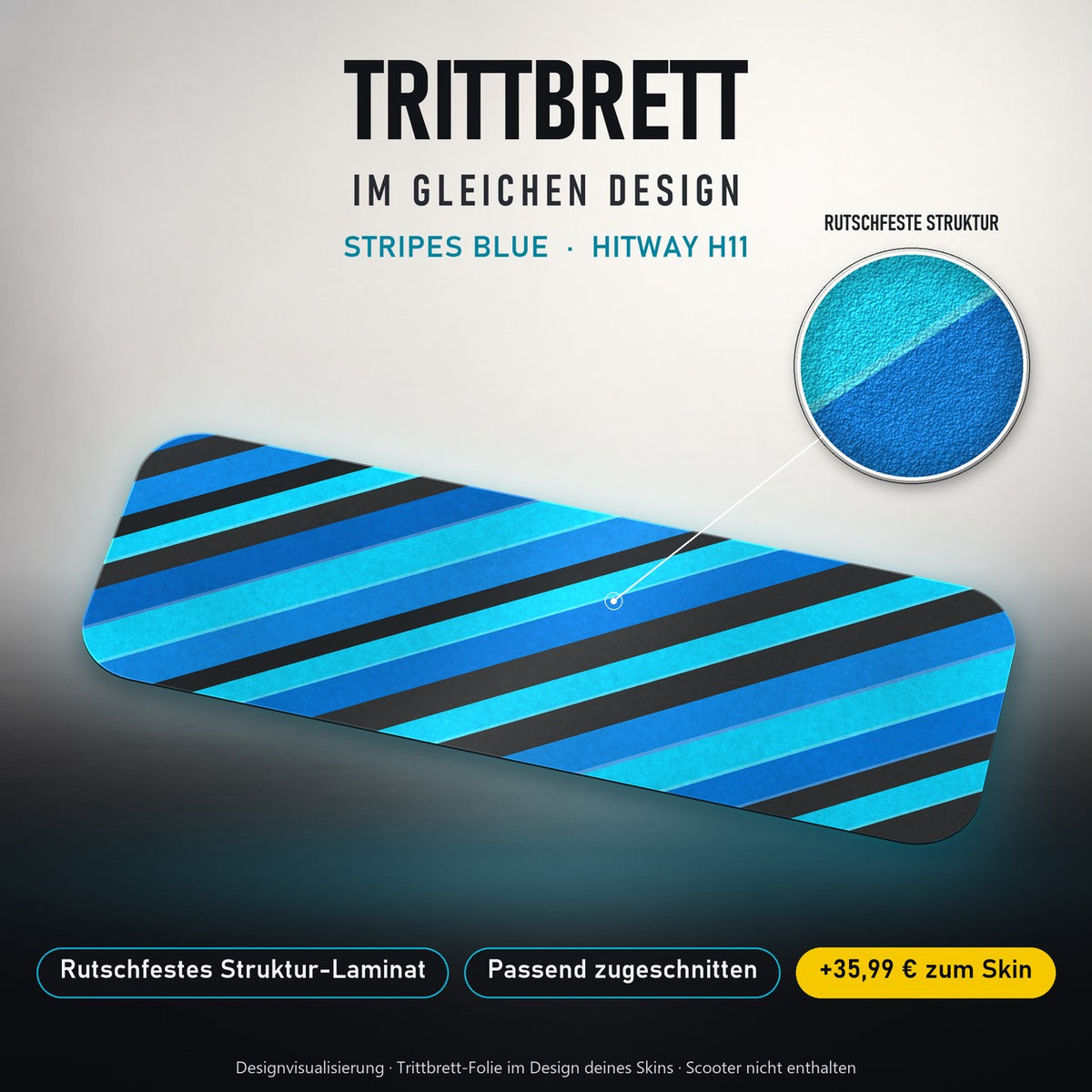 Trittbrett im gleichen Design – STRIPES BLUE