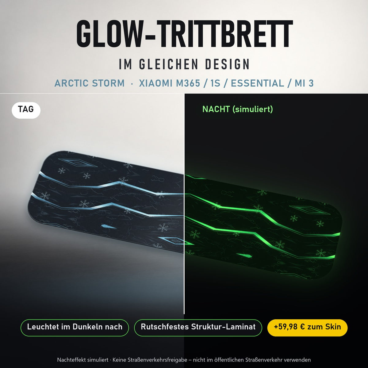 Glow-Trittbrett – ARCTIC STORM, Tag/Nacht