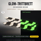 Glow-Trittbrett – AURUM MARBLE, Tag/Nacht