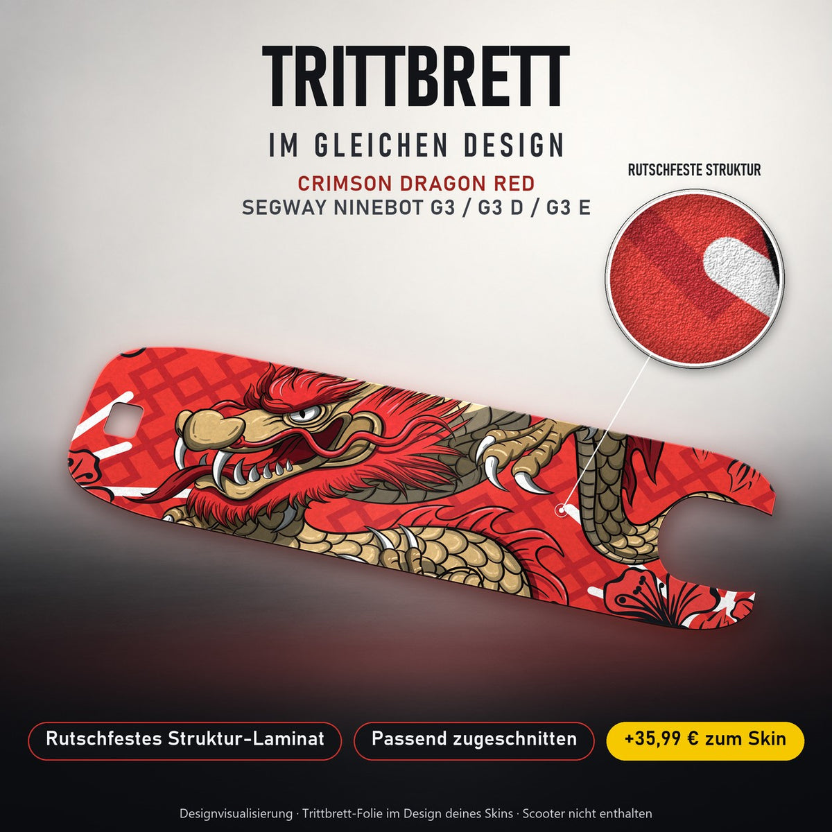 Trittbrett im gleichen Design – CRIMSON DRAGON RED