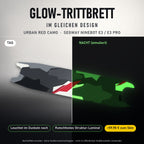 Glow-Trittbrett – URBAN RED CAMO, Tag/Nacht