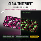 Glow-Trittbrett – MAGENTA CHAOS, Tag/Nacht