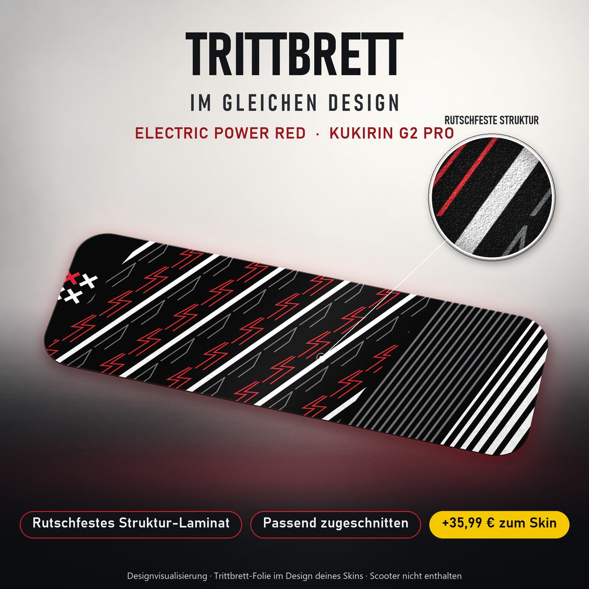 Trittbrett im gleichen Design – ELECTRIC POWER RED