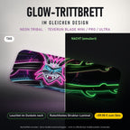 Glow-Trittbrett – NEON TRIBAL, Tag/Nacht