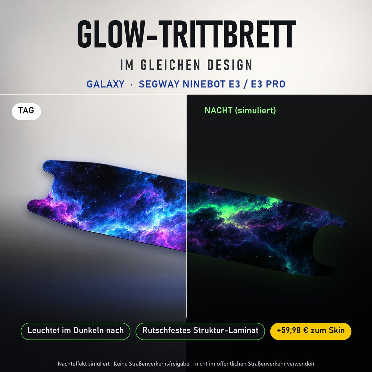Glow-Trittbrett – GALAXY, Tag/Nacht