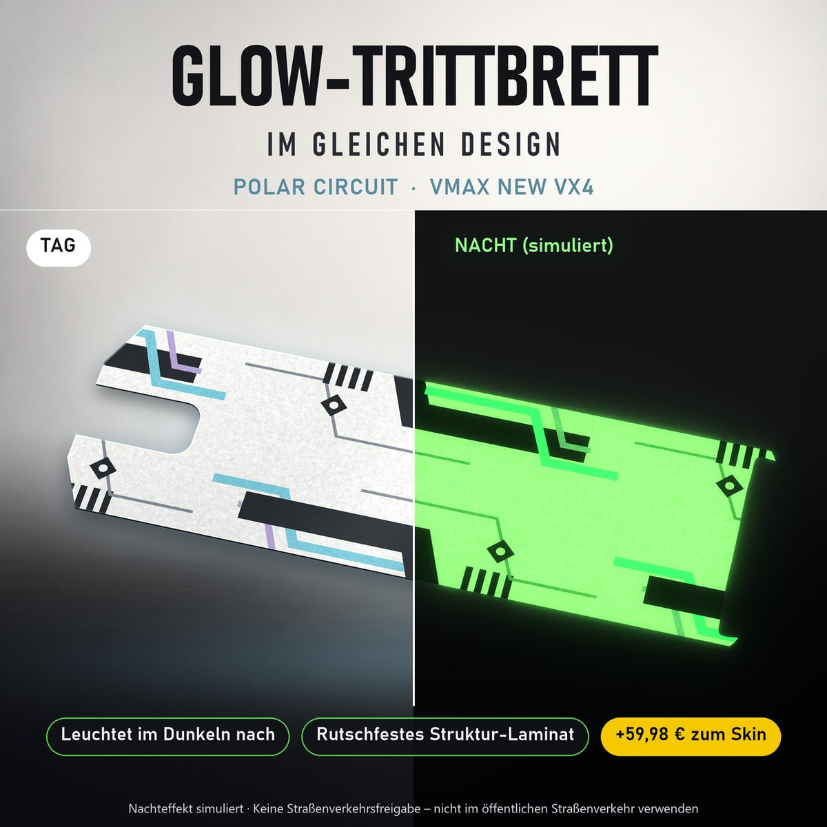 Glow-Trittbrett – POLAR CIRCUIT, Tag/Nacht