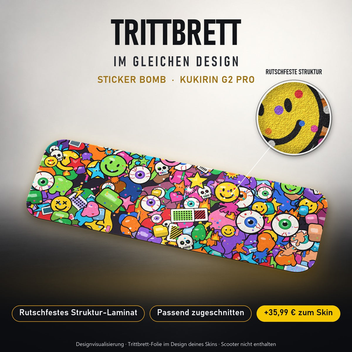 Trittbrett im gleichen Design – STICKER BOMB