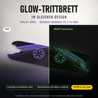 Glow-Trittbrett – VIOLET GRID, Tag/Nacht