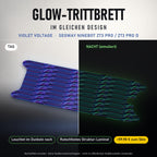 Glow-Trittbrett – VIOLET VOLTAGE, Tag/Nacht