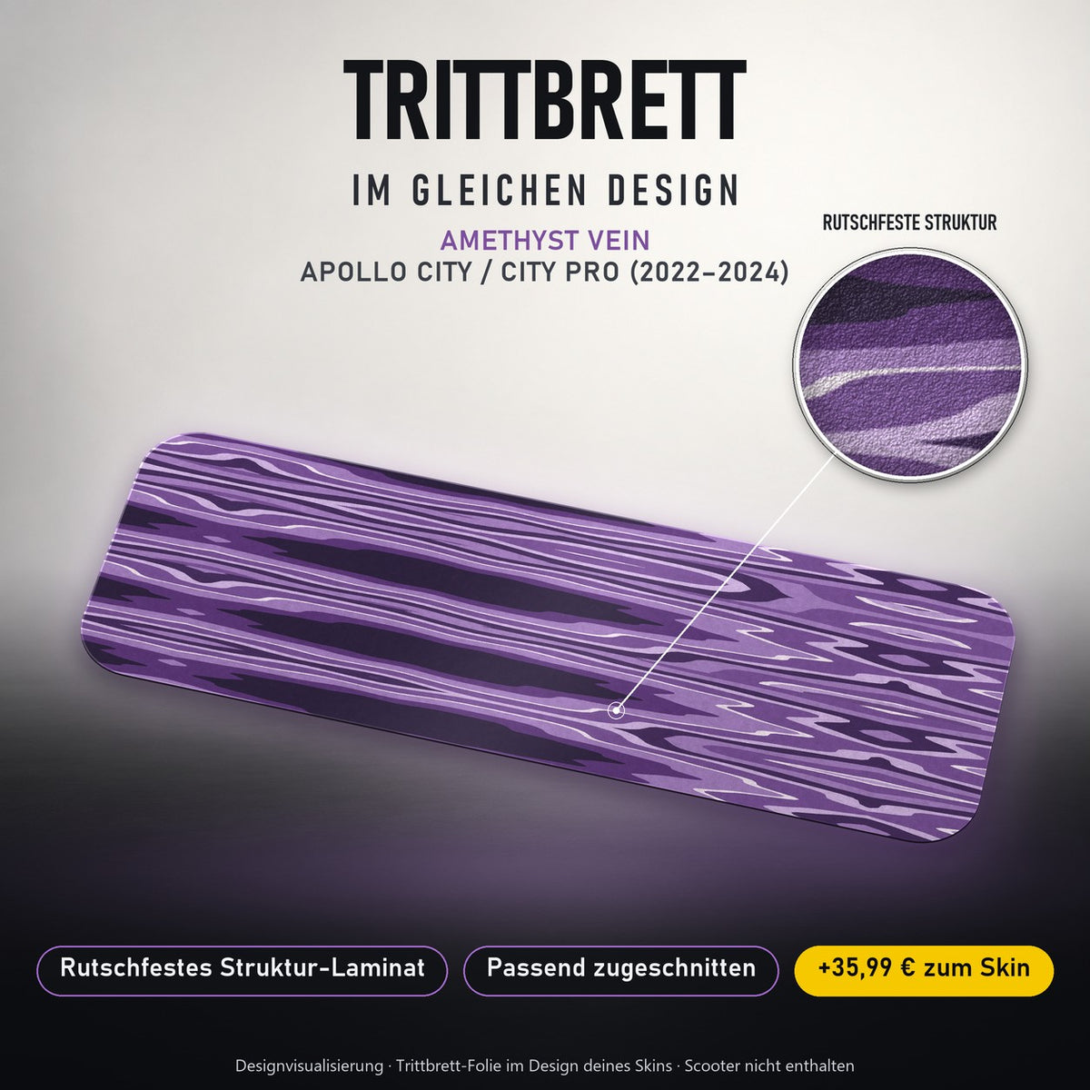 Trittbrett im gleichen Design – AMETHYST VEIN