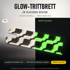 Glow-Trittbrett – AURUM MARBLE, Tag/Nacht