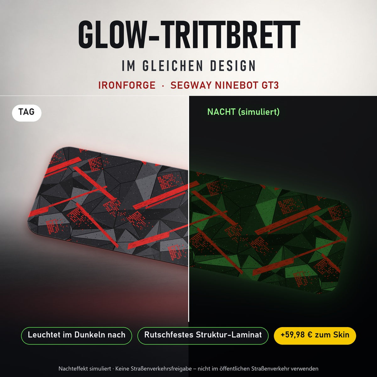 Glow-Trittbrett – IRONFORGE, Tag/Nacht