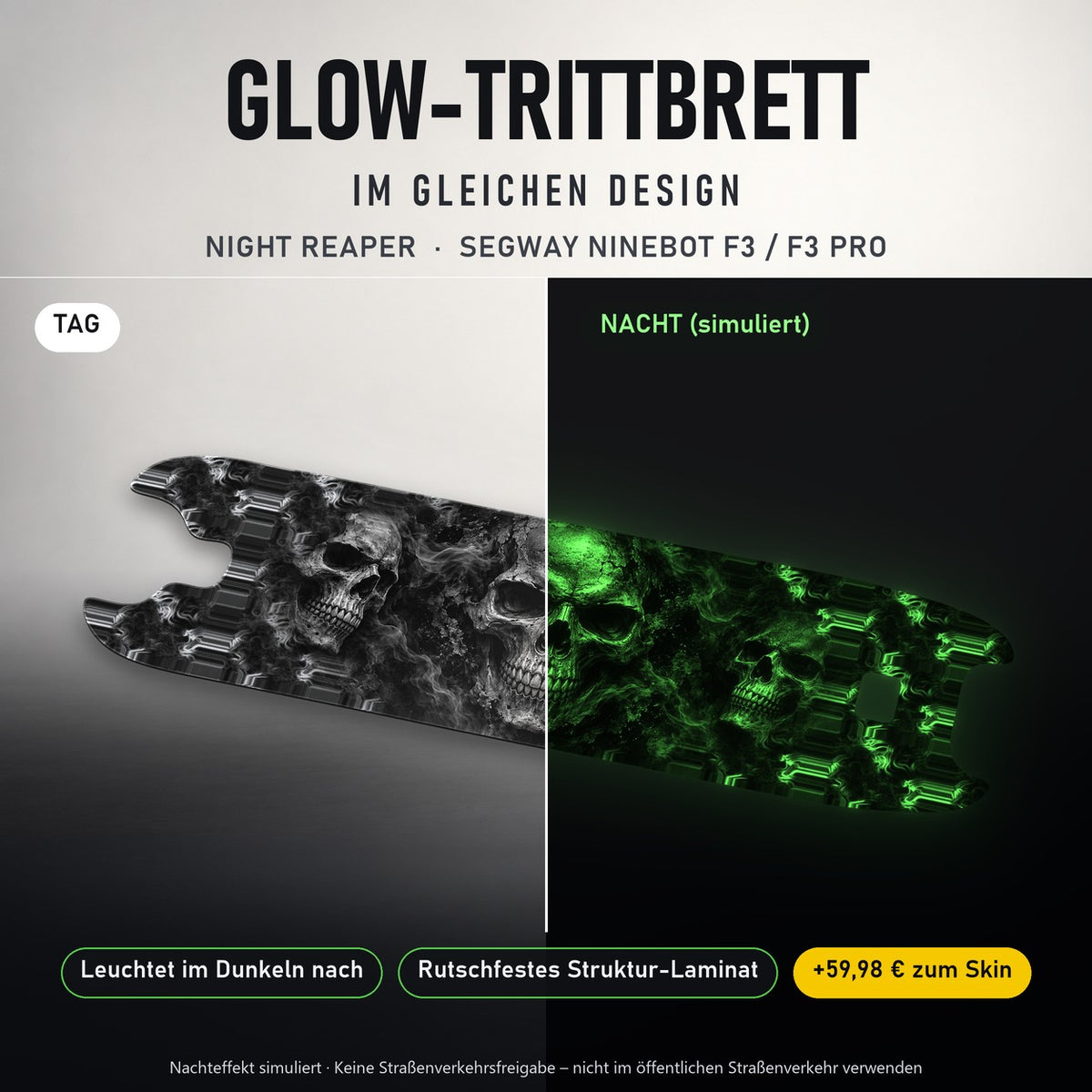 Glow-Trittbrett – NIGHT REAPER, Tag/Nacht