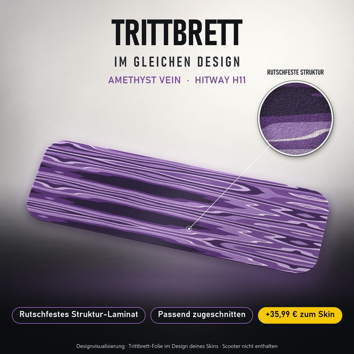 Trittbrett im gleichen Design – AMETHYST VEIN