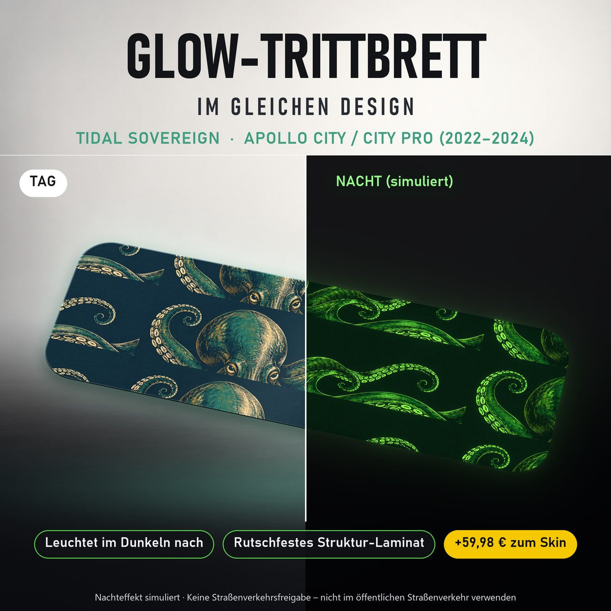 Glow-Trittbrett – TIDAL SOVEREIGN, Tag/Nacht
