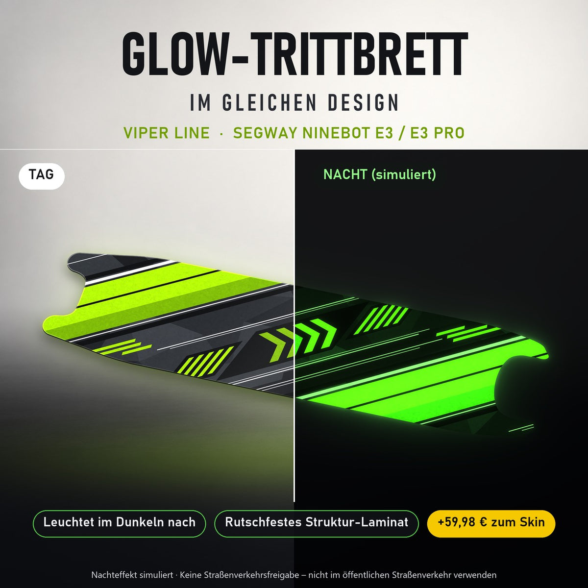 Glow-Trittbrett – VIPER LINE, Tag/Nacht