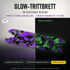 Glow-Trittbrett – PURPLE CYBER CAMOUFLAGE, Tag/Nacht
