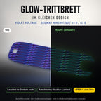 Glow-Trittbrett – VIOLET VOLTAGE, Tag/Nacht