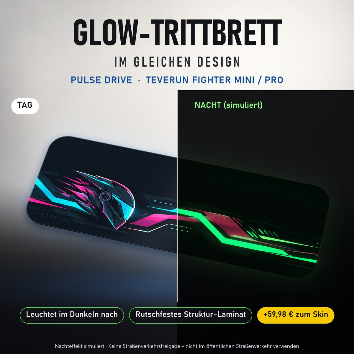 Glow-Trittbrett – PULSE DRIVE, Tag/Nacht